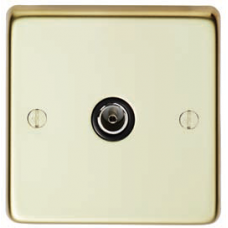 1 G TV Outlet Satin / WH